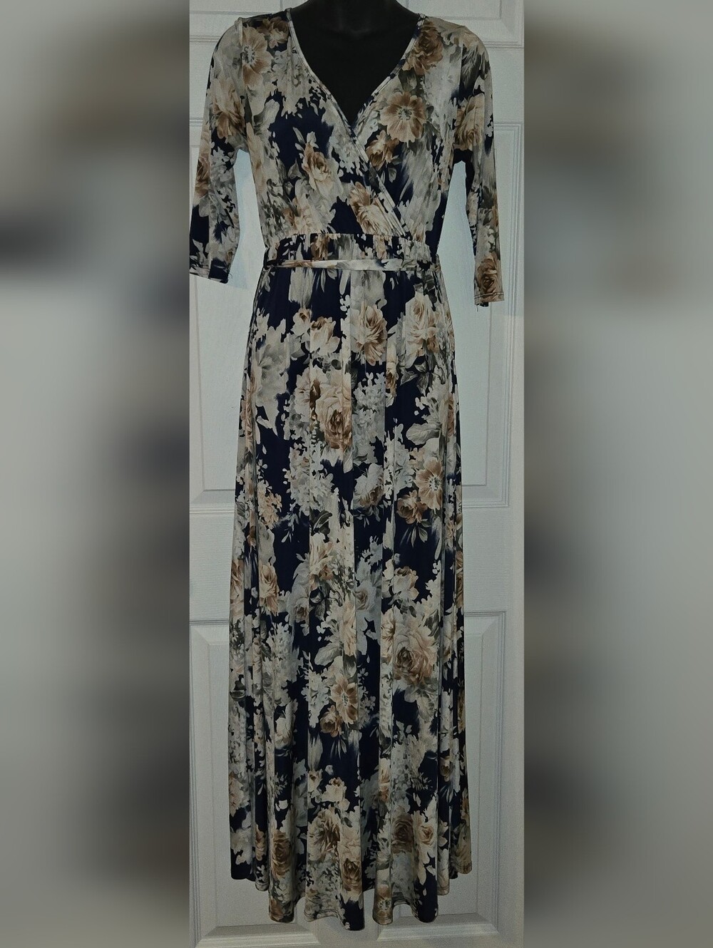 Pink Blush Faux Wrap Maxi Dress SMALL